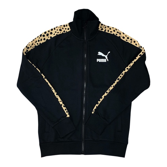 Puma Track jacket Leopard Black New With Tags - Picture 5 of 5